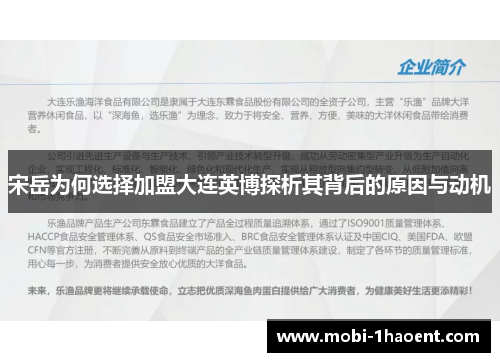宋岳为何选择加盟大连英博探析其背后的原因与动机