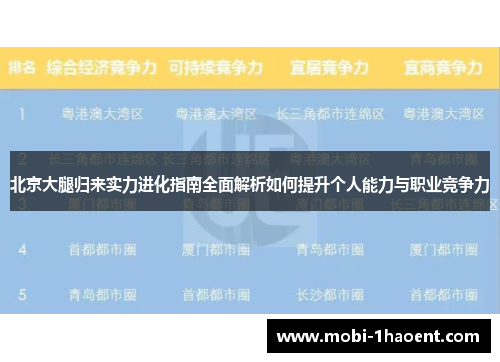 北京大腿归来实力进化指南全面解析如何提升个人能力与职业竞争力