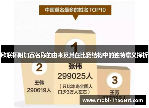 欧联杯附加赛名称的由来及其在比赛结构中的独特意义探析