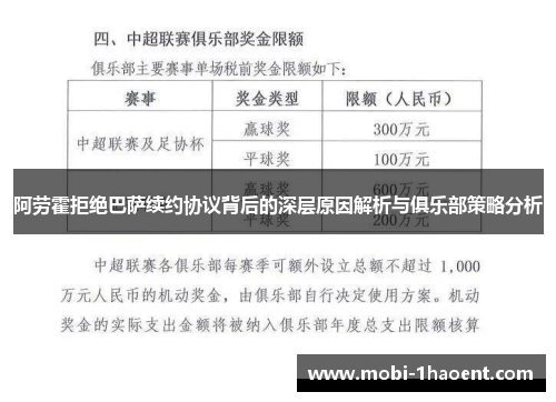 阿劳霍拒绝巴萨续约协议背后的深层原因解析与俱乐部策略分析